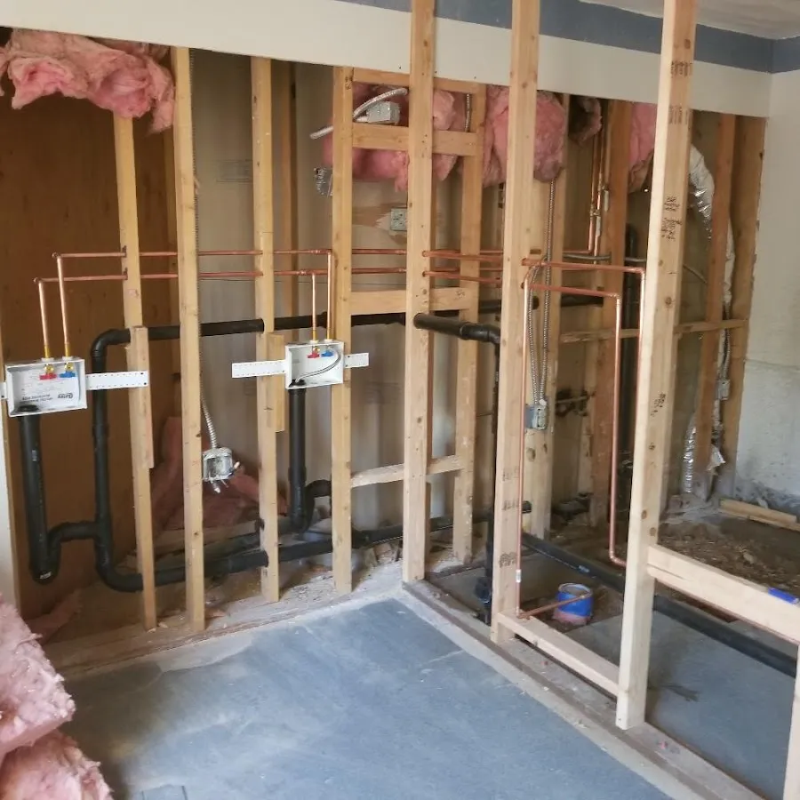 Copper pipe rough-in and plumbing installation in Pell City